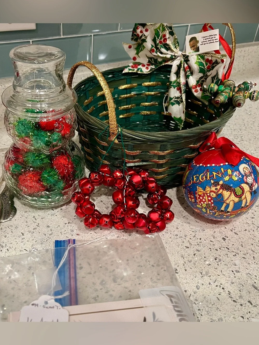 Holiday Red Jingle Bell Ornaments  - Festive Home Accents